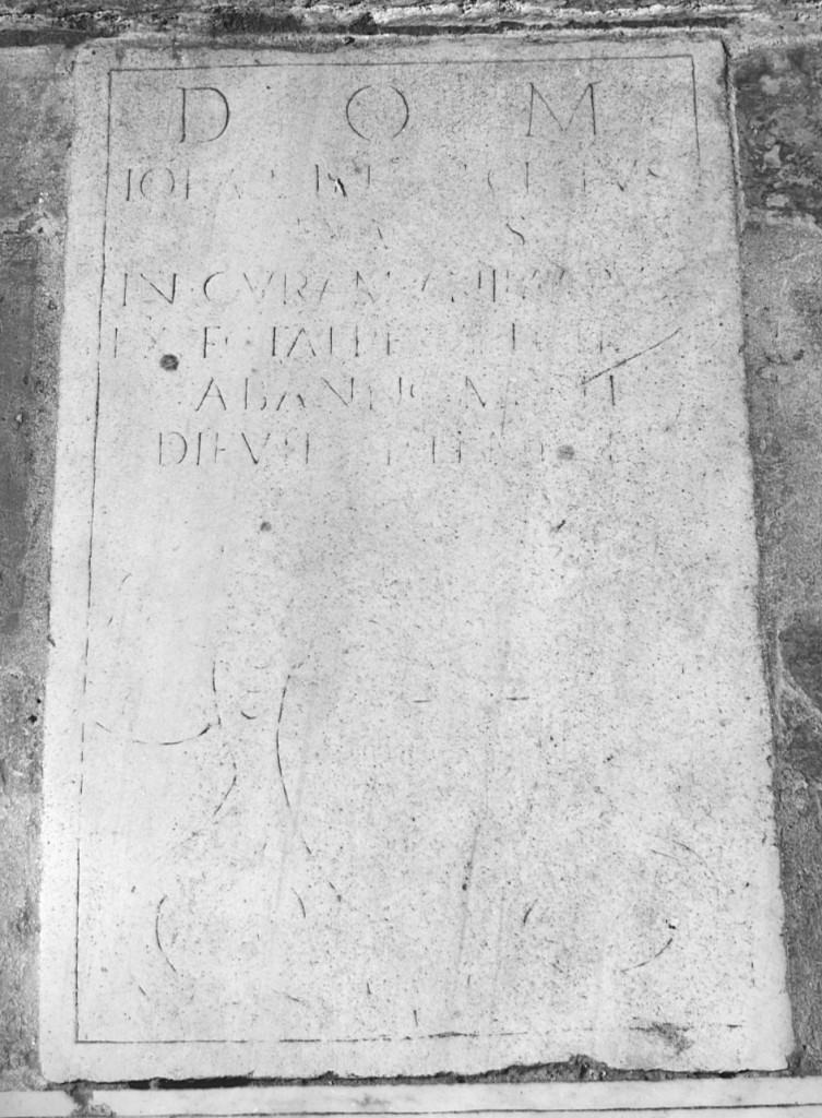 lapide tombale - ambito romano (sec. XVII)