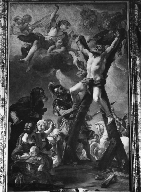 crocifissione di Sant'Andrea (dipinto) di Courtois Guillaume detto Borgognone (sec. XVII)