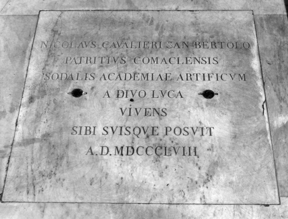 lapide commemorativa - ambito italiano (sec. XIX)