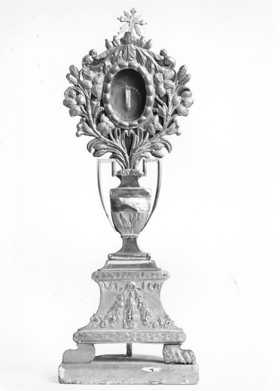 reliquiario - a ostensorio, serie - ambito italiano (sec. XIX)