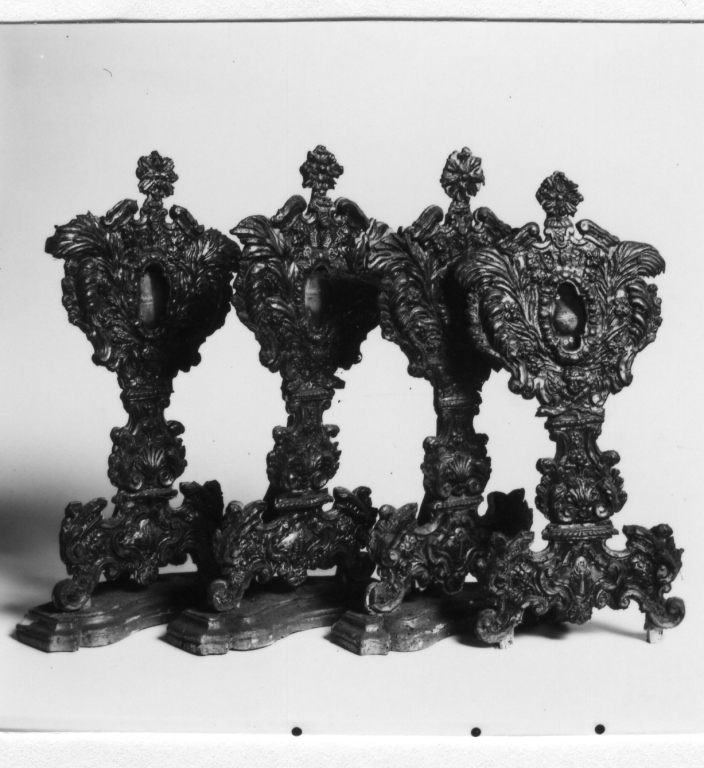 reliquiario - a ostensorio, serie - ambito romano (seconda metà sec. XVIII)