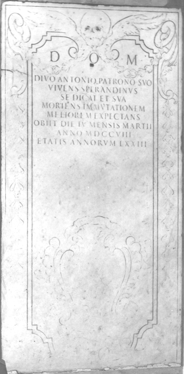 lapide - ambito romano (sec. XVIII)