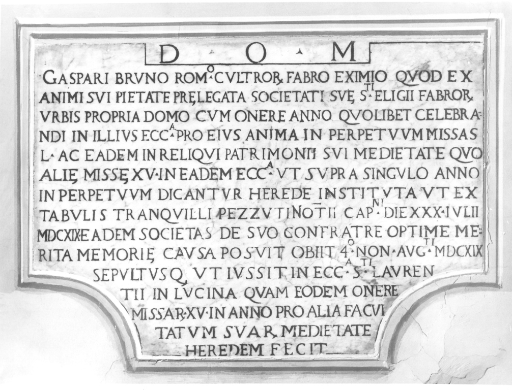 lapide - ambito romagnolo (sec. XVII)