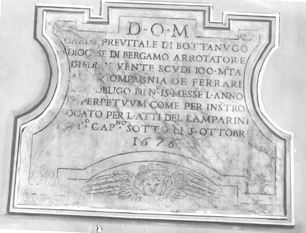 lapide - ambito romano (sec. XVII)