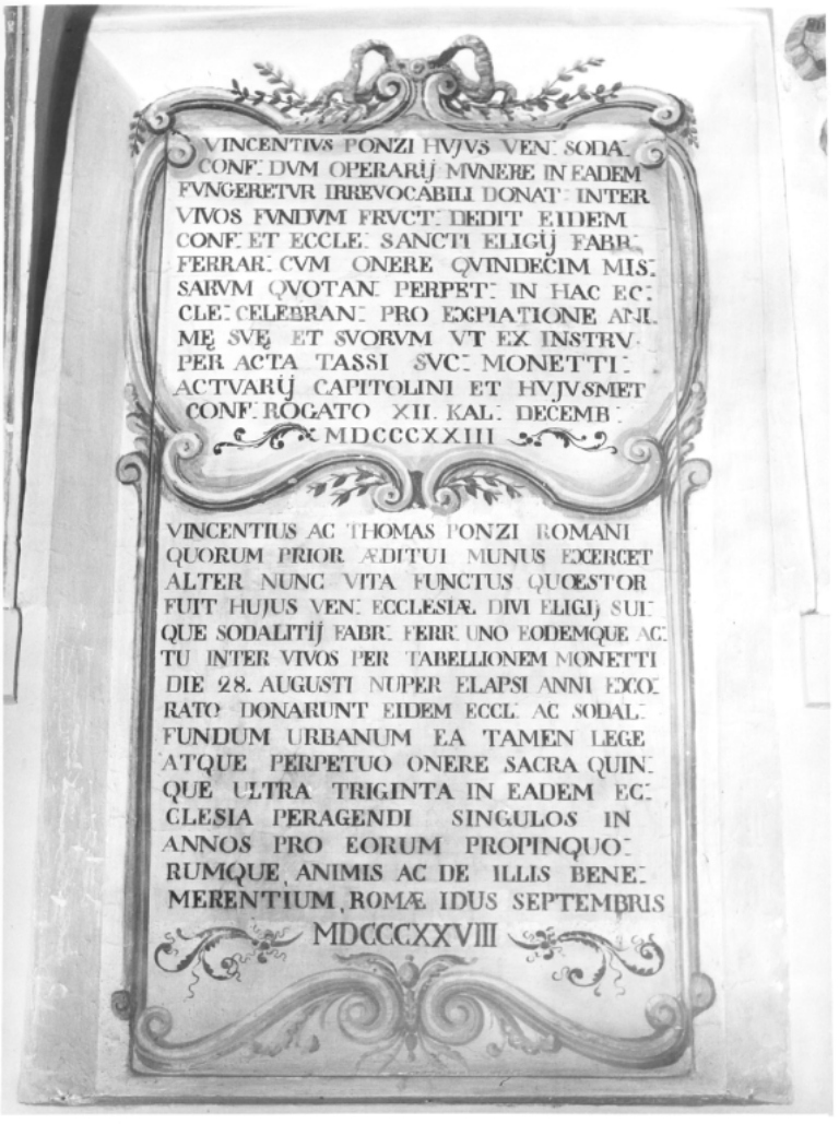 lapide - ambito romano (sec. XIX)