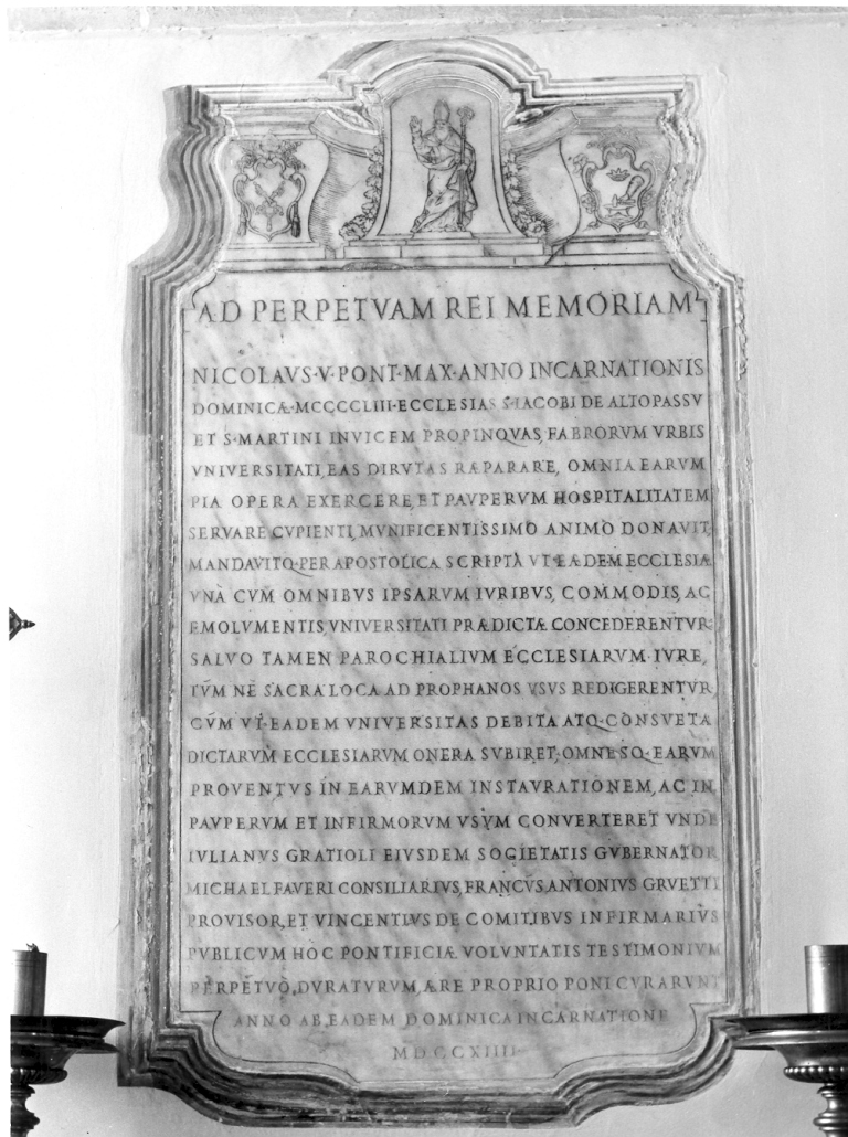 lapide - ambito romano (sec. XVIII)