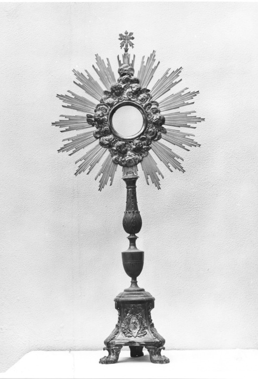 ostensorio - a raggiera - ambito romano (sec. XIX)