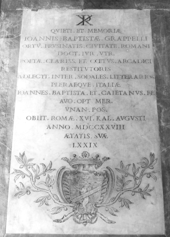 lapide - ambito romano (sec. XVIII)