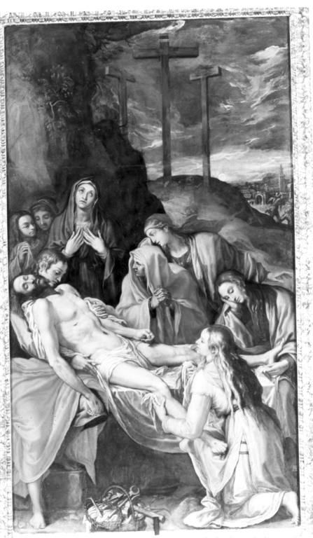 Deposizione di Cristo (dipinto) di Muziano Girolamo detto Girolamo da Brescia (sec. XVI)