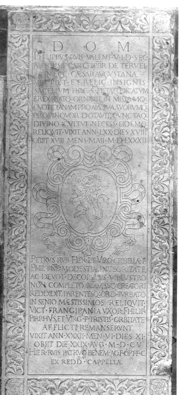 lapide tombale - ambito romano (inizio sec. XVII)