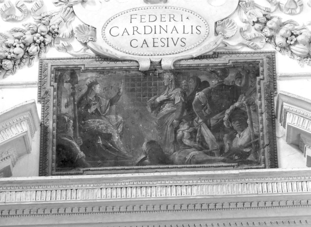 S. Caterina d'Alessandria in prigione converte l'imperatrice Faustina (dipinto) di Zuccari Federico (sec. XVI)