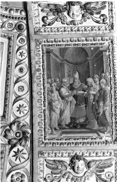 Sposalizio della Vergine (dipinto) di Nanni Girolamo (inizio sec. XVII)