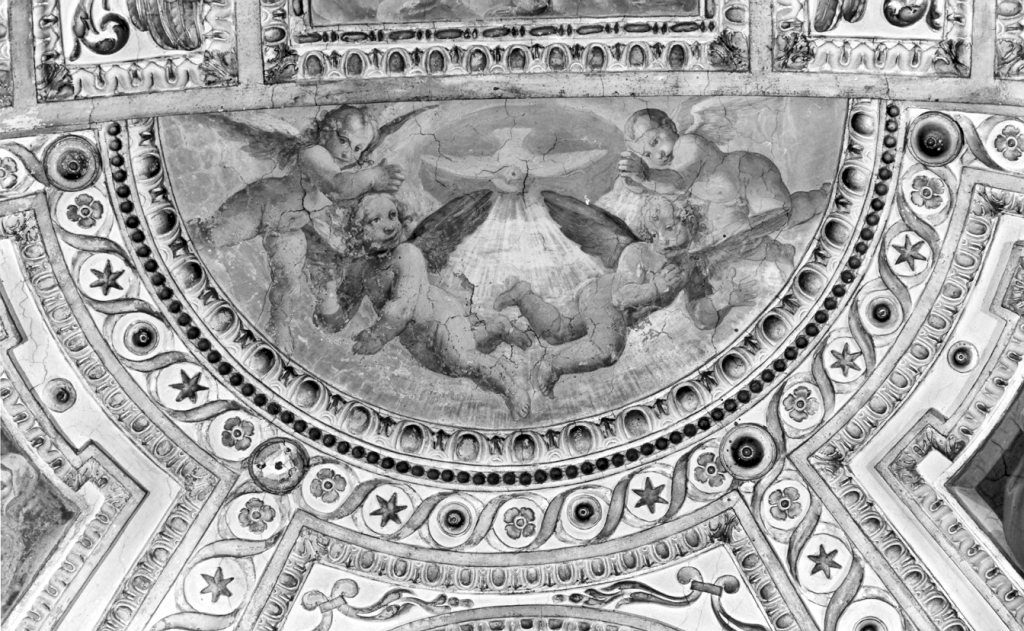 Spirito santo e angeli (dipinto) di Nanni Girolamo (inizio sec. XVII)