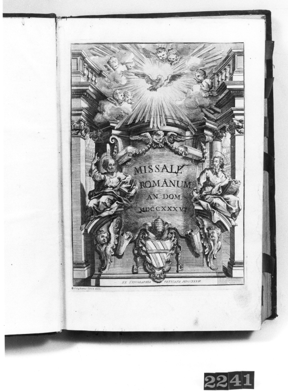 SS. Pietro e Paolo e angeli (messale cantato) - ambito romano (sec. XVIII)