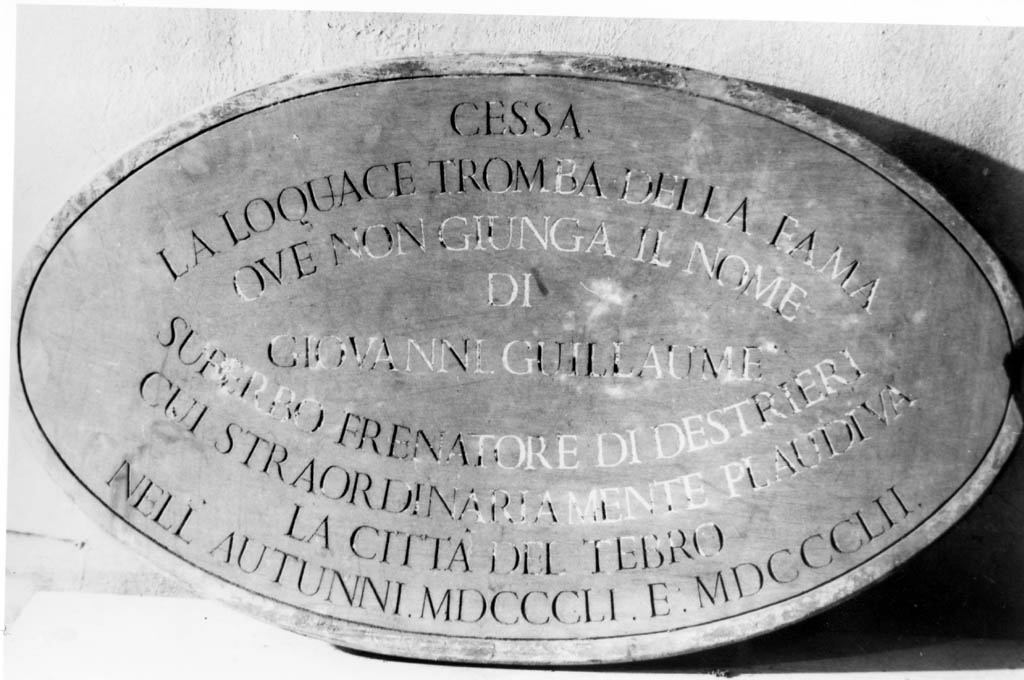 lapide celebrativa - manifattura romana (sec. XIX)