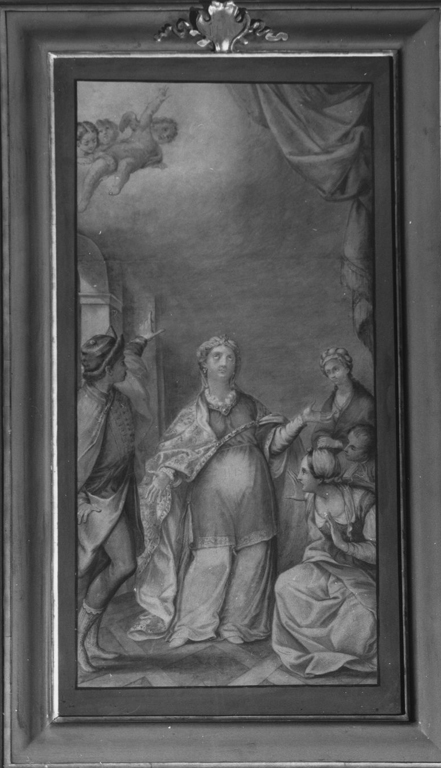 Concepimento miracoloso di San Stanislao Kostka (dipinto, ciclo) di Pozzo Andrea (sec. XVIII, sec. XVIII)