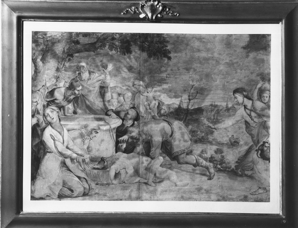 San Stanislao Kostka risuscita un annegato, Miracolo di San Stanislao Kostka (dipinto, ciclo) di Pozzo Andrea (sec. XVIII)