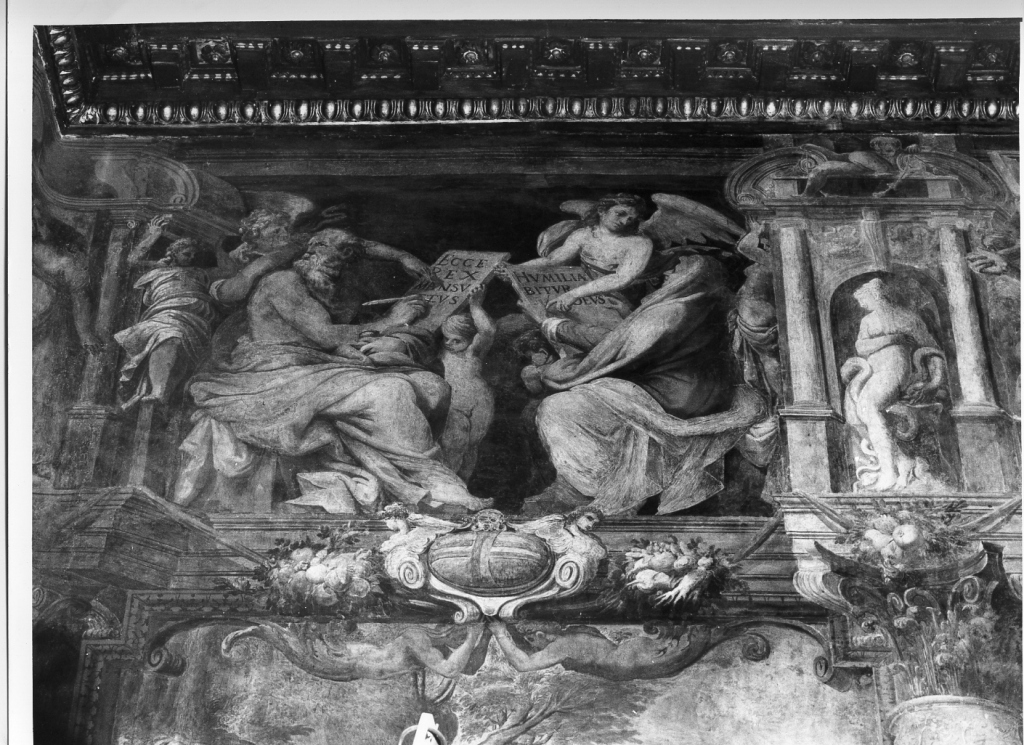 profeta e sibilla (dipinto, complesso decorativo) di Zanguidi Jacopo detto Bertoja (sec. XVI)