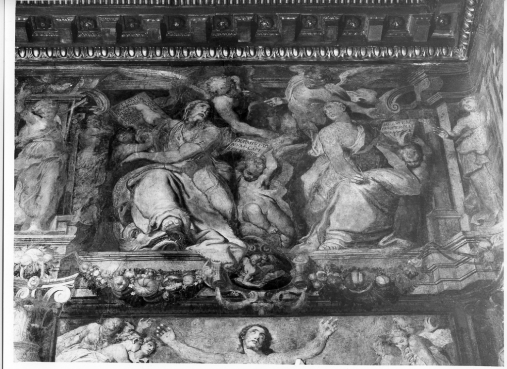 profeta e sibilla (dipinto, complesso decorativo) di Pino Marco (sec. XVI)