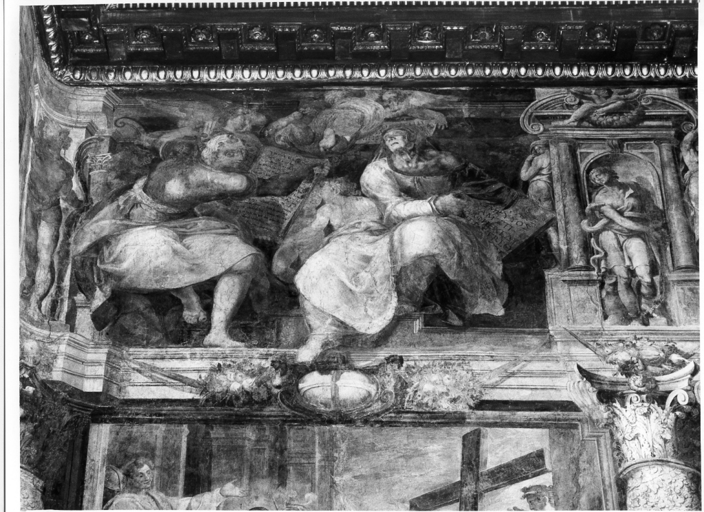 profeta e sibilla (dipinto, complesso decorativo) di Matteo da Lecce (sec. XVI)