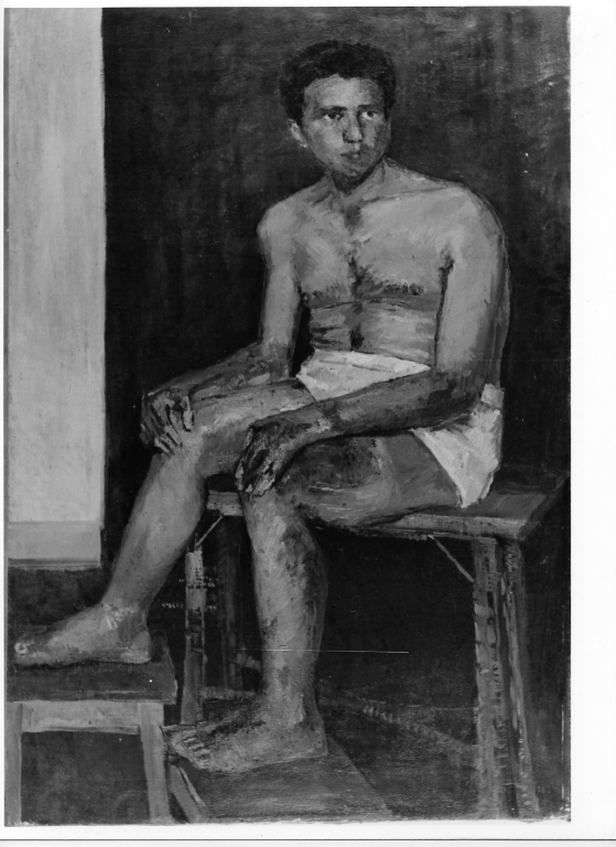 ritratto d'uomo (dipinto) di De Francesco M (sec. XX)