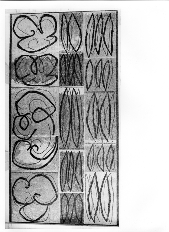 motivi decorativi astratti (dipinto, serie) di Scialoja Toti (sec. XX)