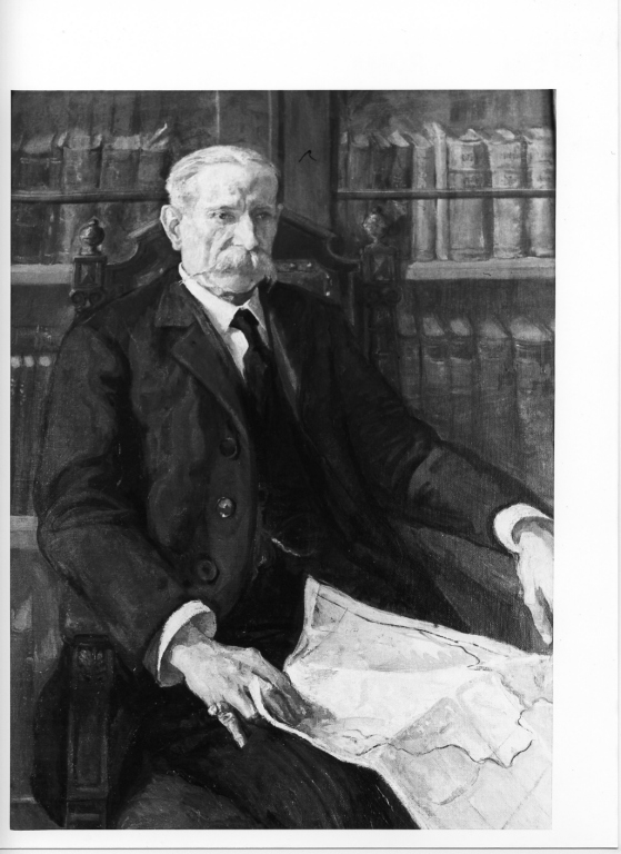 Sidney Sonnino Ministro degli Affari Esteri, ritratto d'uomo (dipinto, serie) di Oppo Cipriano Efisio (primo quarto sec. XX)