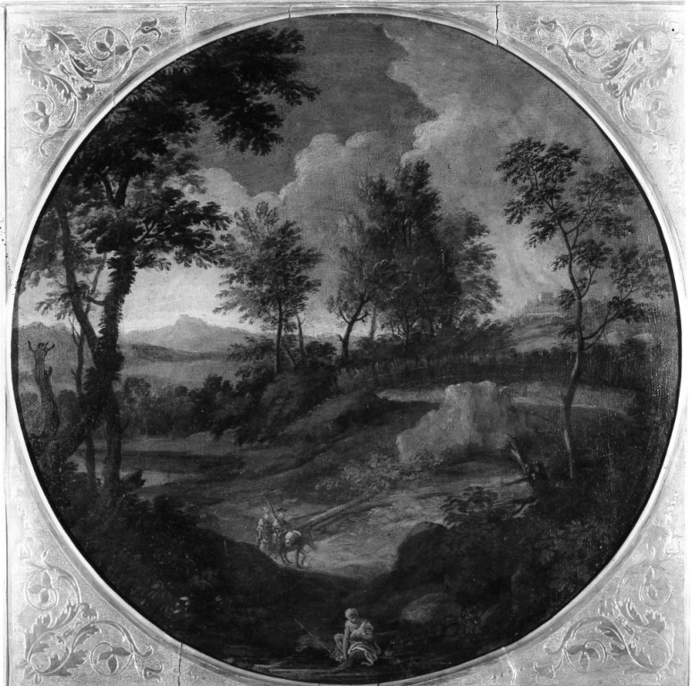 paesaggio con figure (dipinto) di Gellée Claude detto Claude Lorrain (scuola) (prima metà sec. XVII)