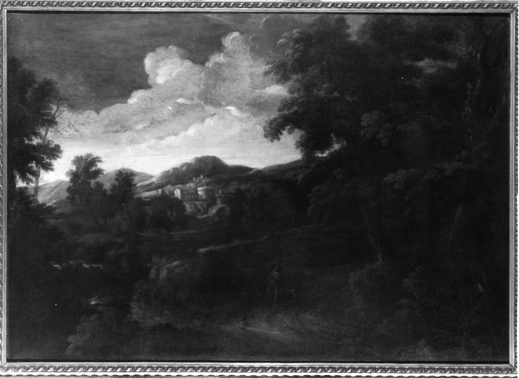 paesaggio con castello (dipinto) di Dughet Gaspard detto Pussino (cerchia) (prima metà sec. XVII)