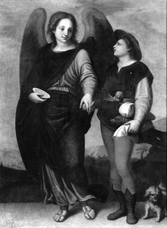 Tobia e l'Angelo (dipinto) di Andrea d'Agnolo detto Andrea del Sarto (scuola) (prima metà sec. XVI)