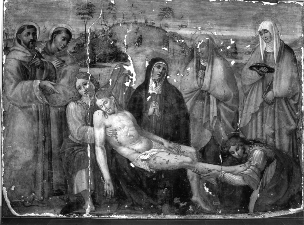 deposizione di Cristo dalla croce (dipinto) di Del Pacchia Girolamo (fine/inizio secc. XV/ XVI)