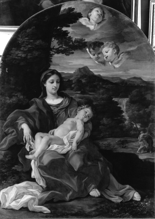 riposo nella fuga in Egitto (dipinto) di Gaulli Giovanni Battista detto Baciccio (sec. XVII)