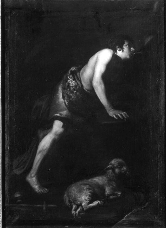 San Giovanni Battista (dipinto) di Merisi Michelangelo detto Caravaggio (maniera) (prima metà sec. XVII)