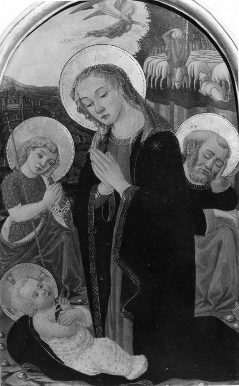 natività di Gesù (dipinto) di Maestro della Natività Johnson (terzo quarto sec. XV)
