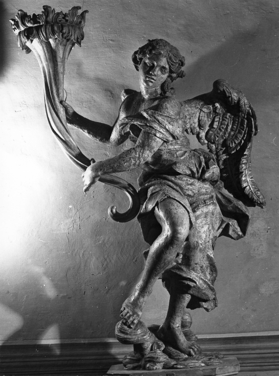 angelo con cornucopia (candelabro) di Bernini Gian Lorenzo (maniera) (seconda metà sec. XVII)