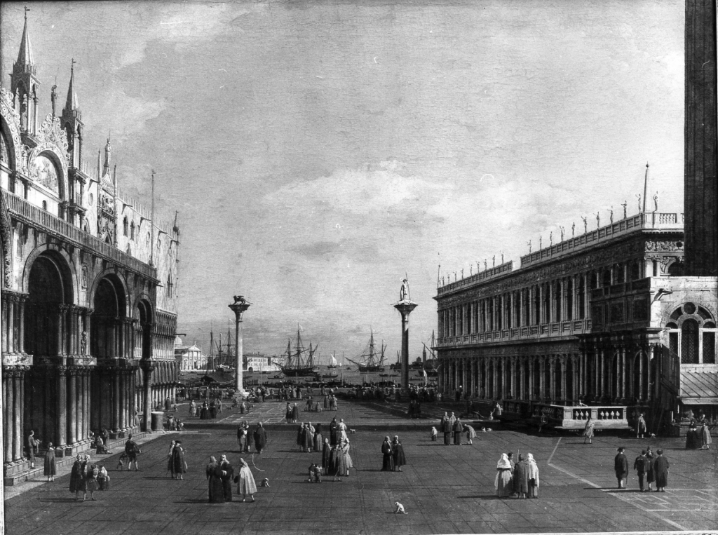 la Piazzetta di Venezia (dipinto) di Canal Giovanni Antonio detto Canaletto (sec. XVIII)