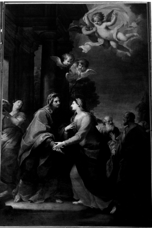visitazione (dipinto) di Zoboli Giacomo (sec. XVIII)