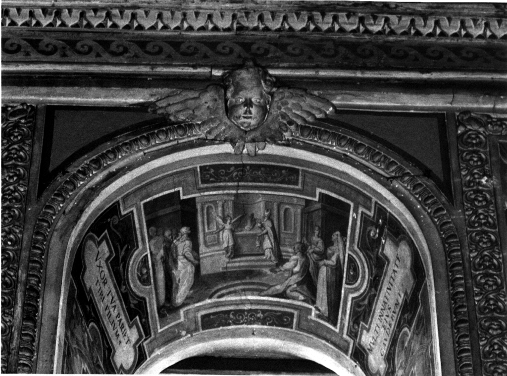 annuncio della nascita di San Giovanni Battista a Zaccaria (dipinto) di Zucchi Jacopo (sec. XVI)
