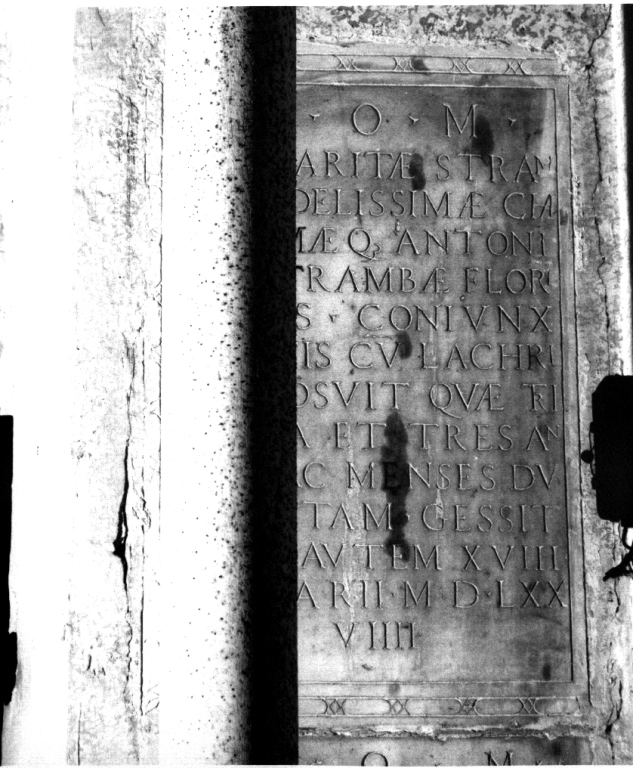 lapide tombale - ambito romano (sec. XVI)
