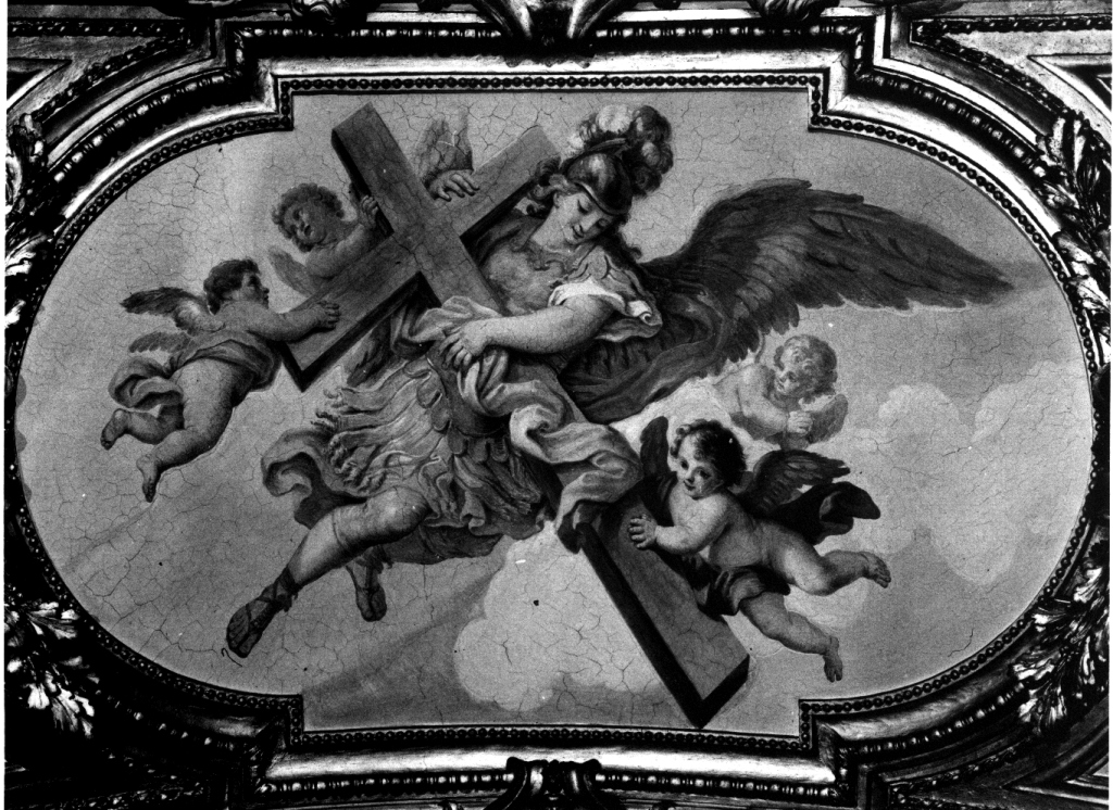 San Michele Arcangelo sorregge la croce insieme agli angeli (dipinto) di Triga Giacomo (prima metà sec. XVIII)