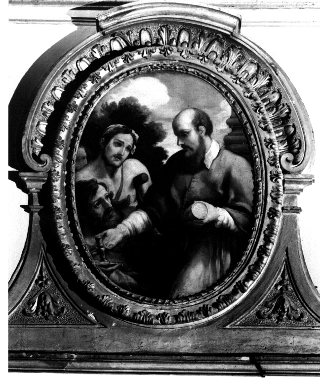 San Francesco di Sales cura gli infermi (dipinto) di Grecolini Giovanni Antonio (prima metà sec. XVIII)