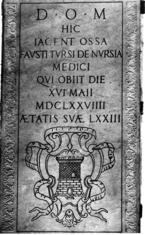 lapide tombale - ambito romano (sec. XVII)