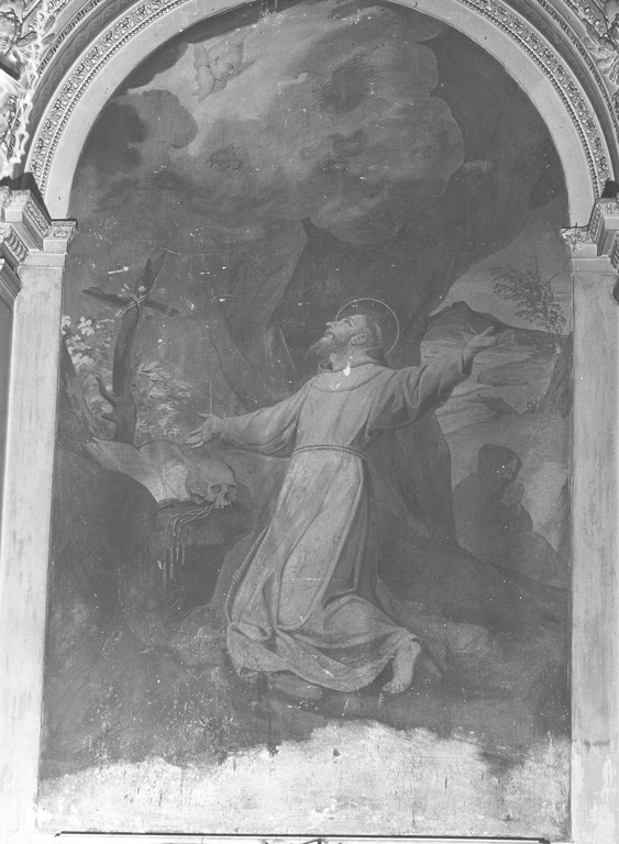 San Francesco d'Assisi riceve le stimmate (dipinto) - ambito italiano (sec. XVIII)