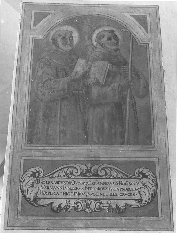 beato Bernardo da Quintavalle e beato francescano (dipinto) di Sguary Giovanni Antonio (prima metà sec. XVIII)
