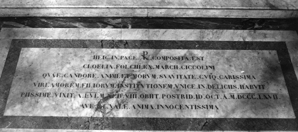 lapide tombale - ambito romano (sec. XIX)