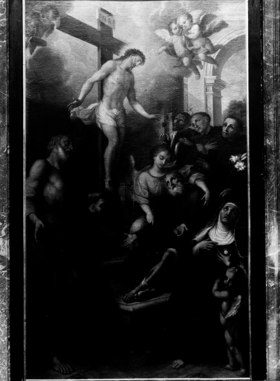 Visione di San Pellegrino Laziosi (dipinto) di Montesanti Giuseppe Maria (sec. XVIII)