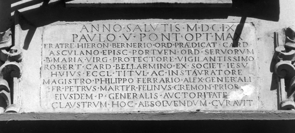 lapide documentaria - ambito romano (sec. XVII)