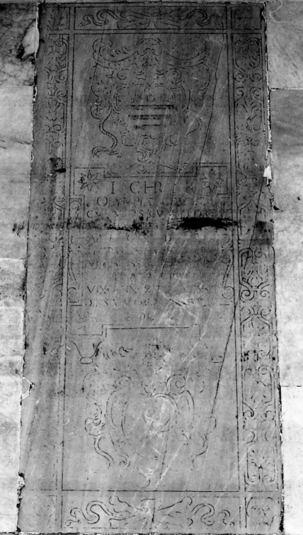 lapide tombale - ambito romano (sec. XVII)