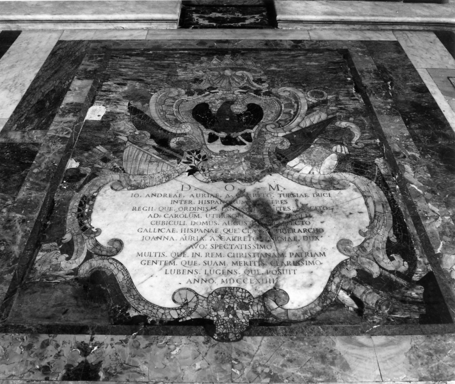 lastra tombale - ambito romano (sec. XVIII)