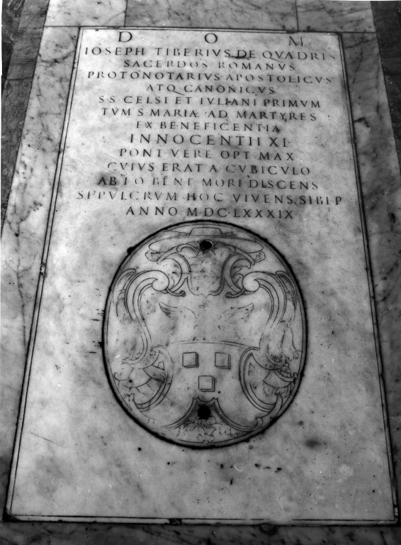 lastra tombale - ambito romano (sec. XVII)